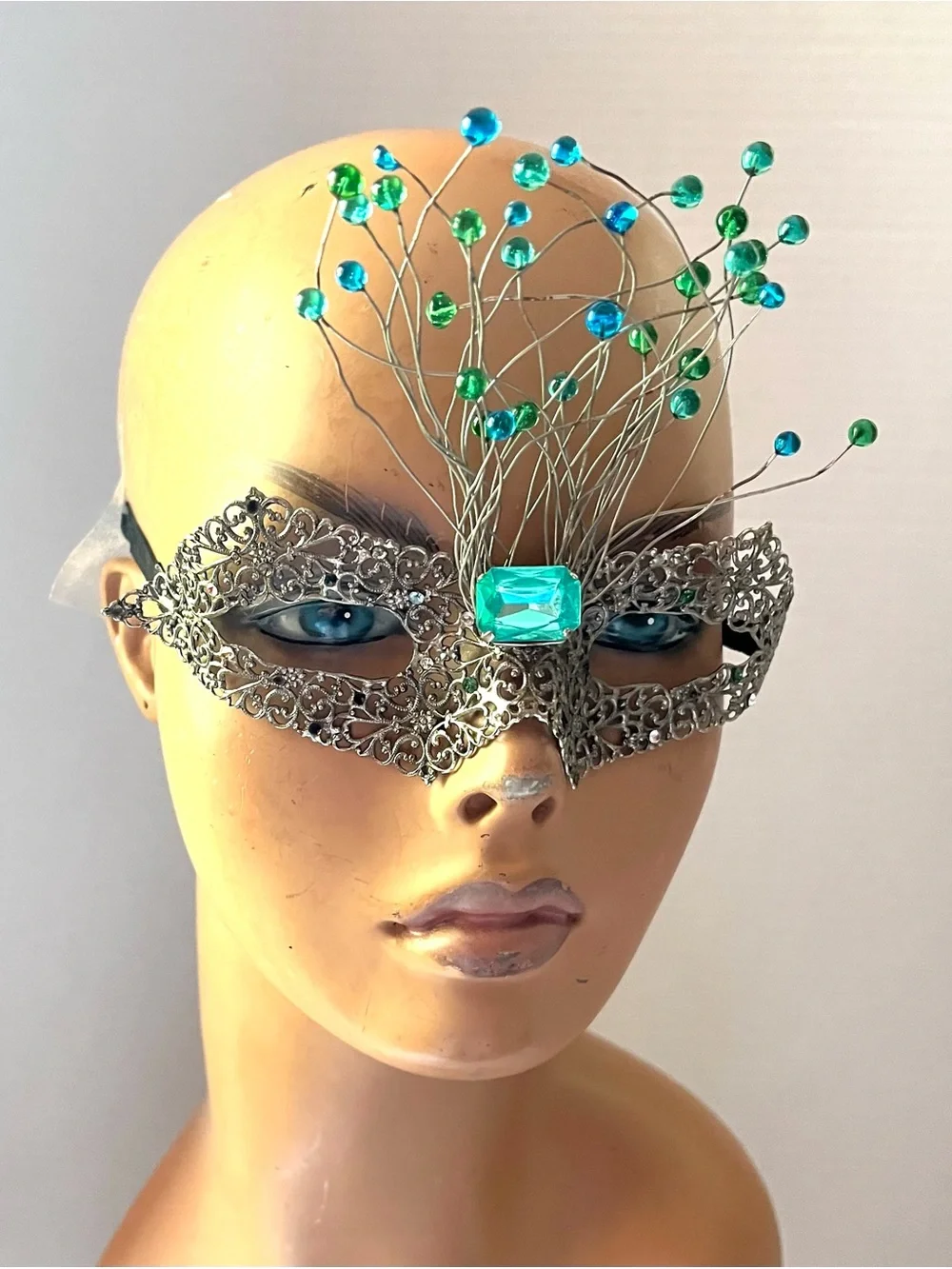Silver Filigree Masquerade Mask